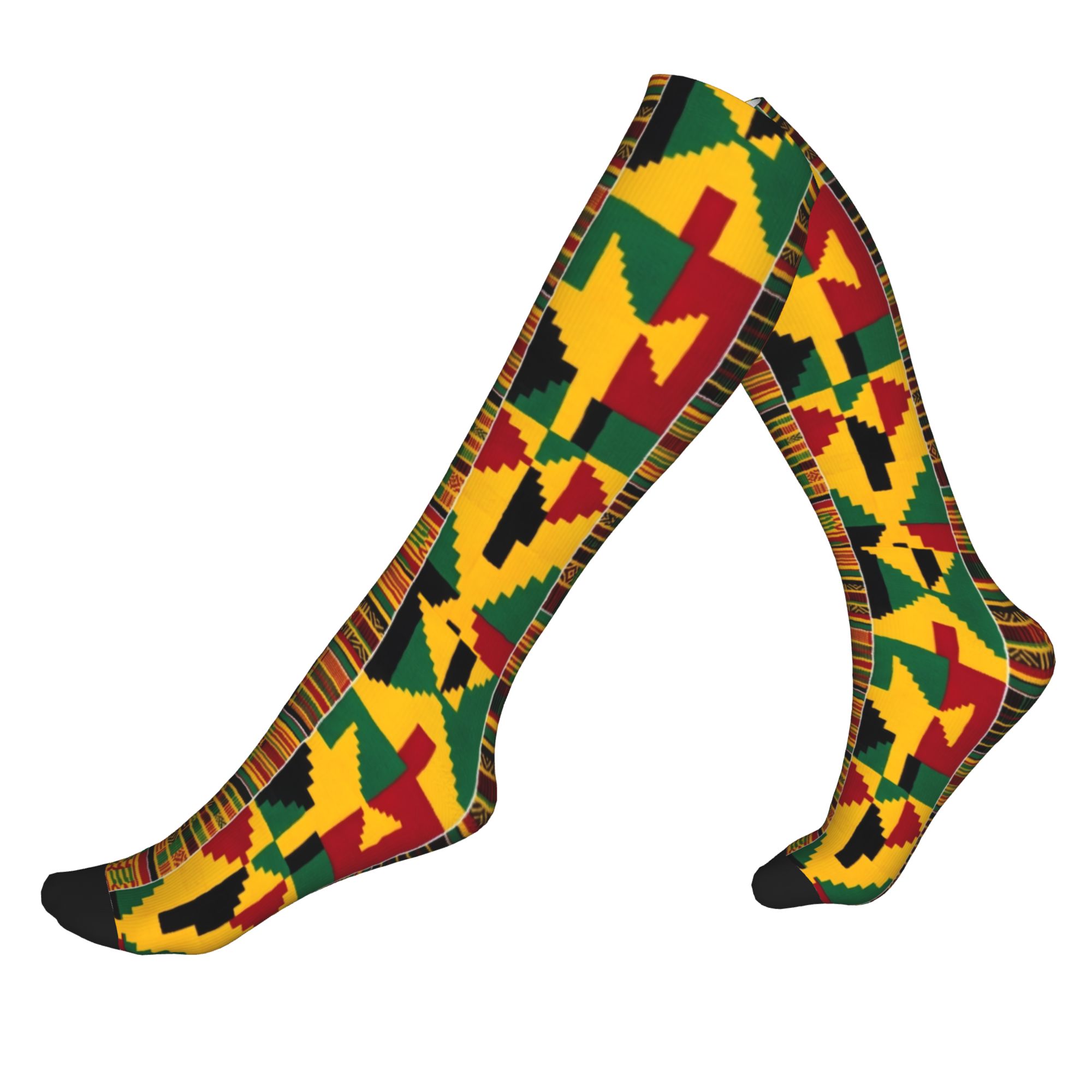 African Ankara Print - جوارب رياضية ضاغطة للرجال بنمط أنقرة