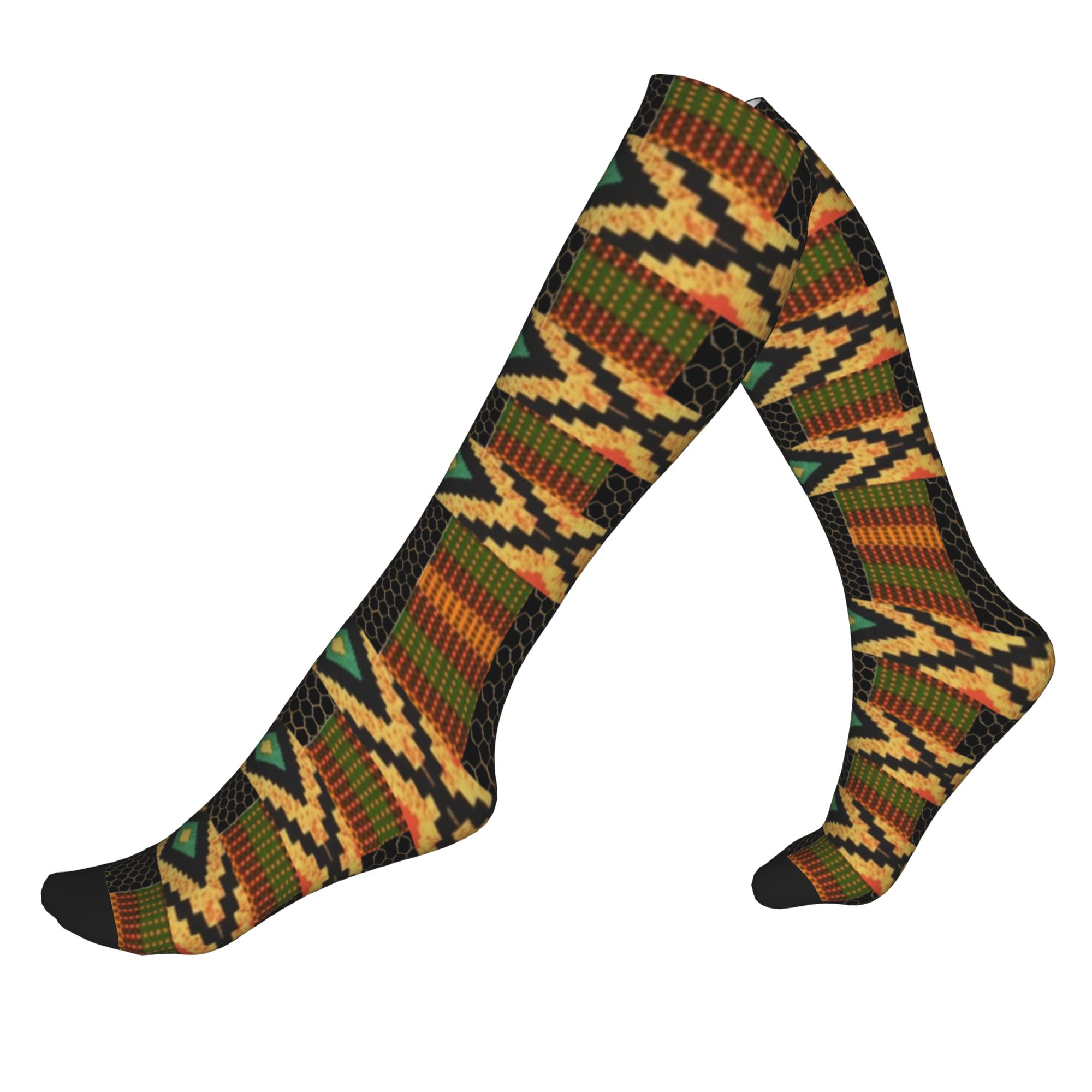 African Ankara Print - جوارب مطبوعة بنمط أنقرة الأفريقي الملون،