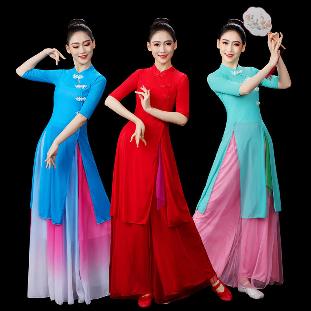 Ethnic Fashion Show - زي أداء الرقص الكلاسيكي للسيدات، طقم