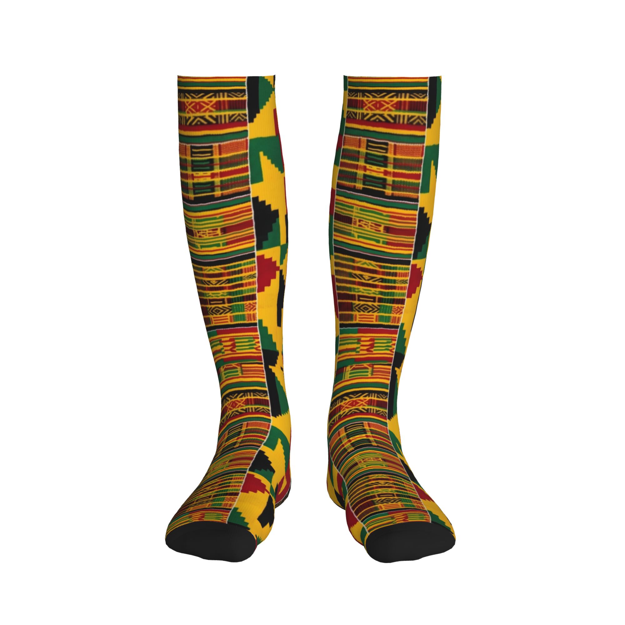 جوارب رياضية ضاغطة للرجال بنمط - مراجعة African Ankara Print وسعره